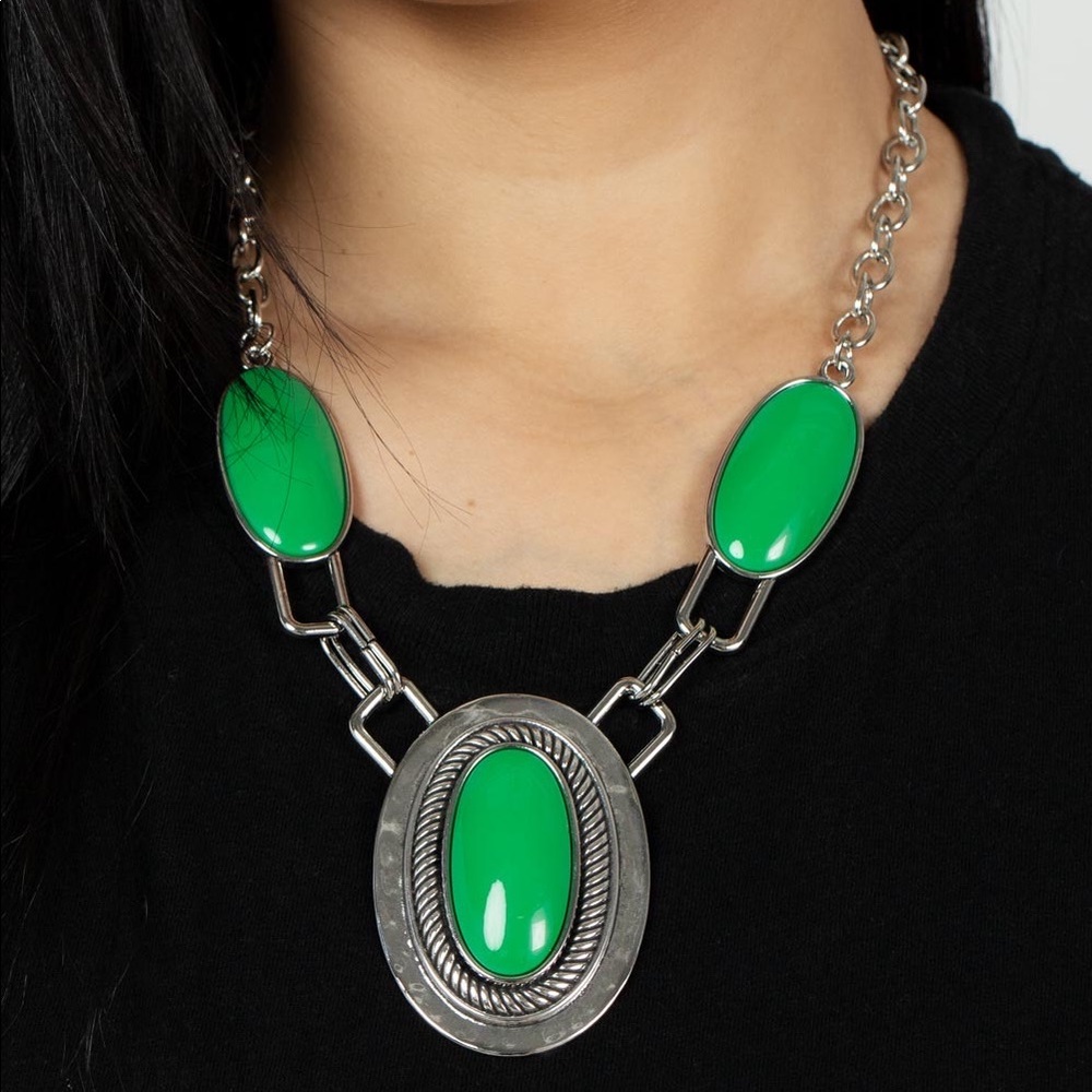 Count to TENACIOUS - Green Necklace